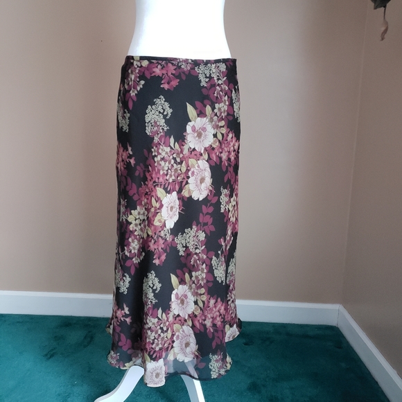 Geoffrey Beene Sport Floral Maxi Skirt, Lined - Picture 2 of 5